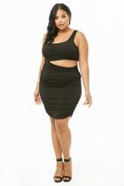 Forever21 Plus Size Cutout Ruched One-shoulder Dress