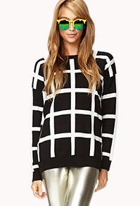 Forever21 Spotlight Windowpane Sweater