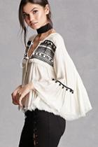 Forever21 Z And L Europe Tie-front Top