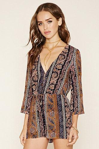 Forever21 Abstract Paisley Romper