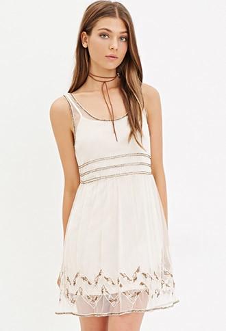 Forever21 Women's  Beaded Shift Dress