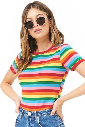 Forever21 Multistriped Ringer Tee