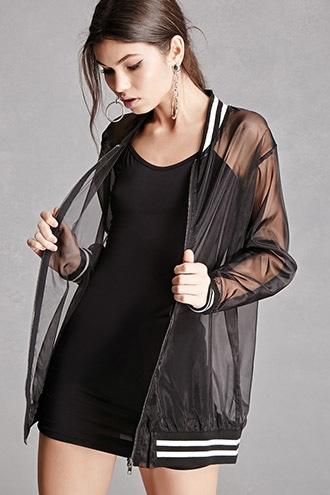 Forever21 Rehab Sheer Stripe Jacket