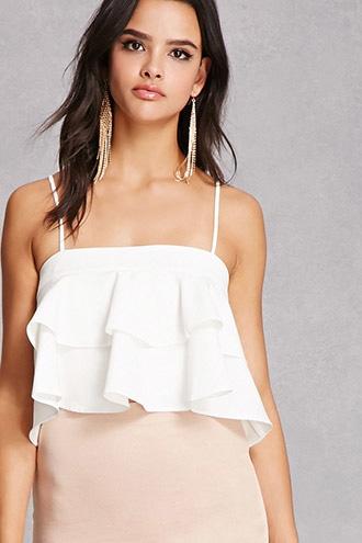 Forever21 Flounce Cropped Cami