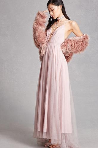 Forever21 Caged Tulle Maxi Dress