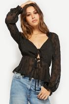 Forever21 Plunging Star Pattern Top