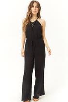 Forever21 Shirred Wide-leg Jumpsuit