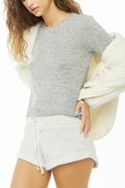 Forever21 Marled Long-sleeve Top