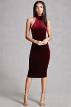 Forever21 Velvet Halter Bodycon Dress