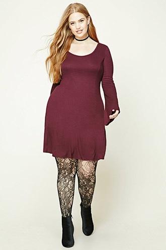 Forever21 Plus Women's  Plus Size Bell Sleeve Dress
