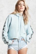 Forever21 Raw-cut Thriving Graphic Hoodie