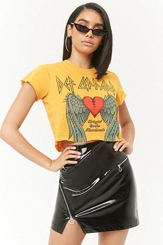 Forever21 Pull-ring Vinyl Mini Skirt