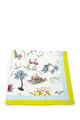 Forever21 Satin Graphic Print Scarf