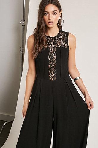 Forever21 Crochet Lace Jumpsuit