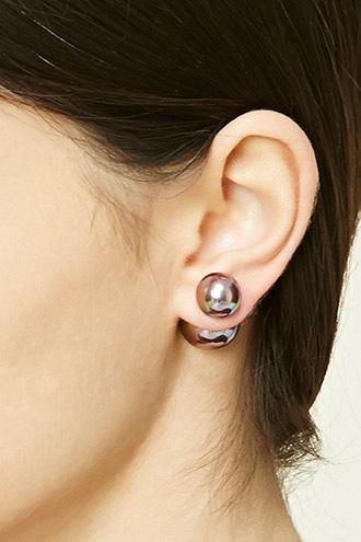 Forever21 Iridescent Ball Ear Jackets