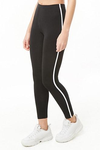Forever21 Contrast-trim High-waisted Leggings