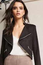 Forever21 Draped Faux Suede Jacket