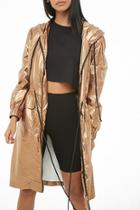 Forever21 Longline Two-way Zipper Windbreaker