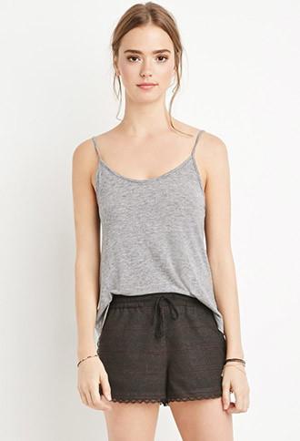 Forever21 Lace-trimmed Plaid Dolphin Shorts