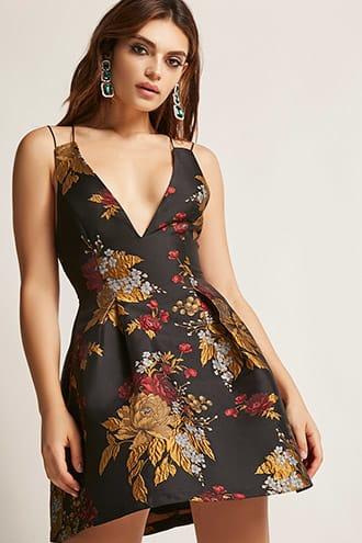 Forever21 Floral Print Cami Skater Dress