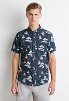 Forever21 Linen-blend Tropical Print Shirt