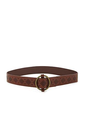 Forever21 Faux Leather Geo Etched Belt