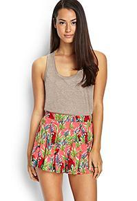 Forever21 Parrot Printed Woven Shorts