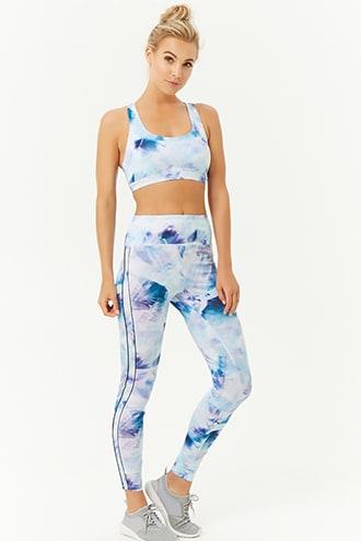Forever21 Active Striped Tie-dye Leggings