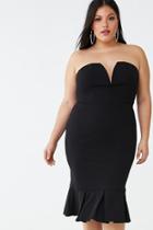 Forever21 Plus Size V-wire Pleated-hem Tube Dress