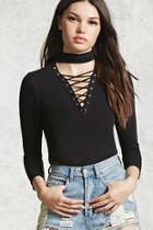 Forever21 Lace-up Choker Top
