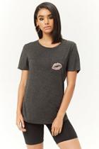 Forever21 Lips Graphic Pocket Tee