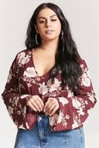 Forever21 Plus Size Textured Floral Top