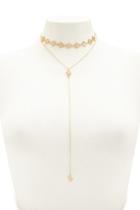 Forever21 Layered Floral Chain Necklace