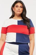 Forever21 Plus Size Boxy Colorblock Tee