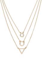 Forever21 Layered Geo Cutout Necklace