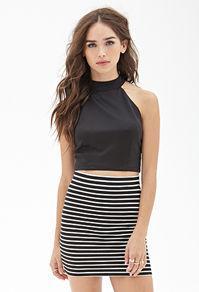 Forever21 Ribbed Stripe Skirt
