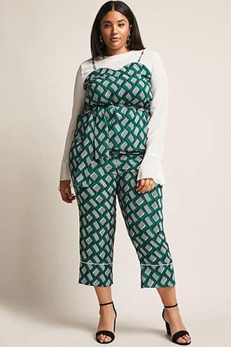 Forever21 Plus Size Abstract Print Ankle Pants