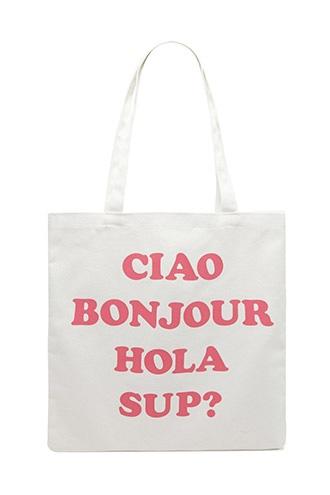 Forever21 Graphic Canvas Tote Bag