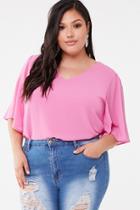 Forever21 Plus Size Chiffon V-neck Top