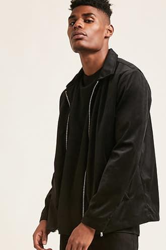 Forever21 Velvet Zip-front Jacket