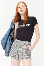 Forever21 Gingham Cuffed Shorts