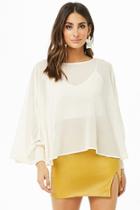 Forever21 Chiffon Batwing Twofer Top