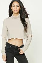 Forever21 Cropped Cutout Sweatshirt