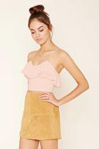 Forever21 Women's  Flounce-layered Cropped Cami