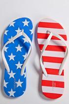 Forever21 American Print Flip Flops
