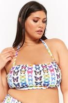 Forever21 Plus Size Butterfly Halter Bandeau Bikini Top