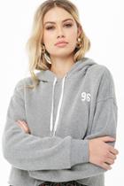Forever21 96 Graphic Raw-cut Hoodie