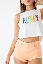Forever21 Honey Graphic Crop Top