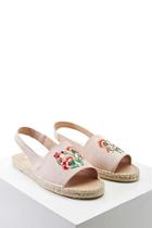 Forever21 Faux Suede Floral Espadrilles