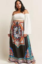 Forever21 Plus Size Geo Maxi Skirt